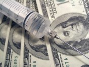 syringe with money